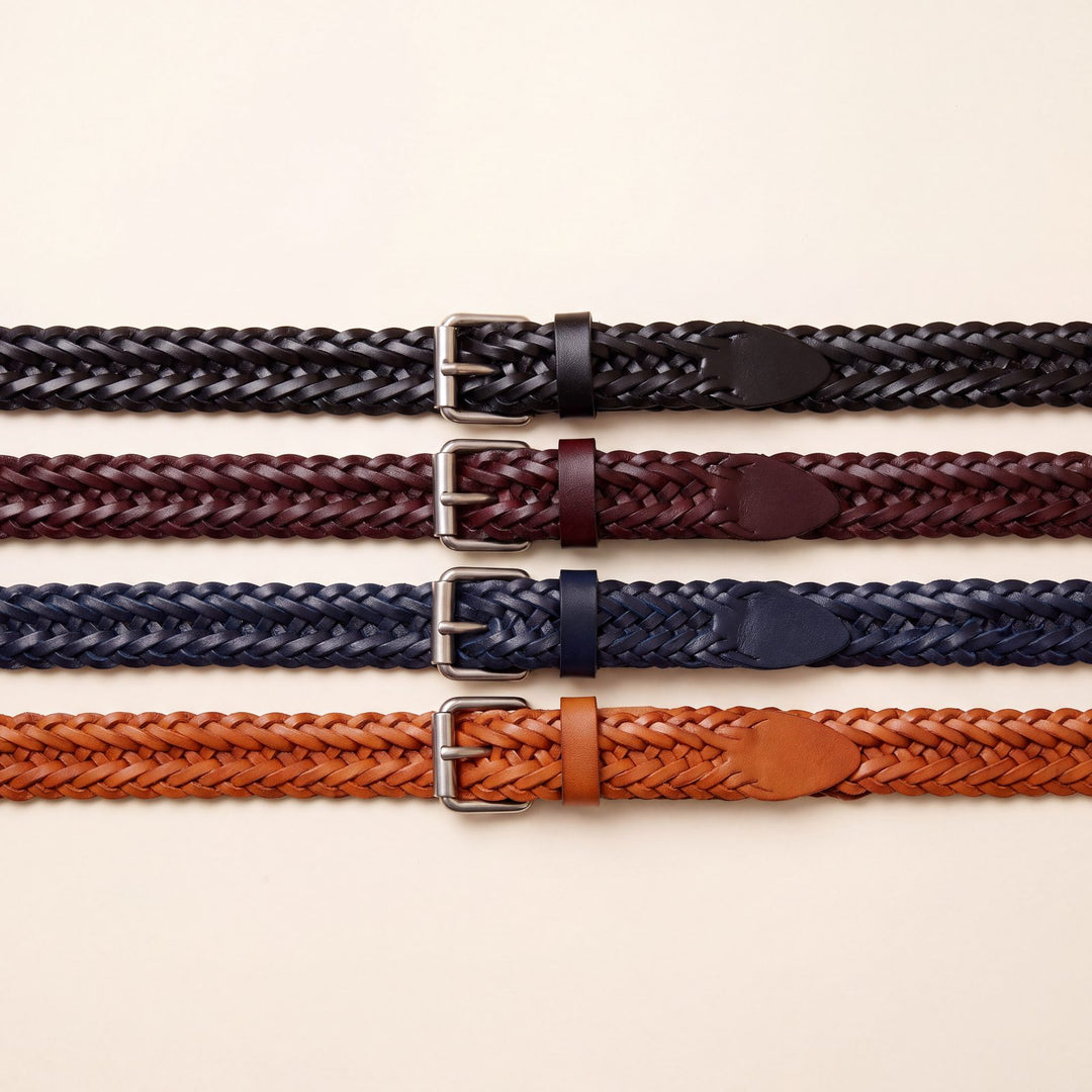 Fine Braided Leather Belt