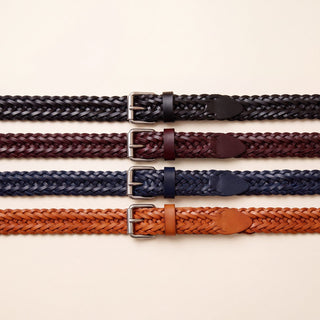 Fine Braided Leather Belt