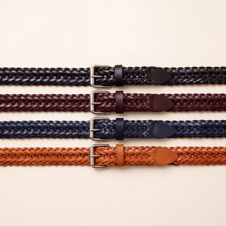 Fine Braided Leather Belt